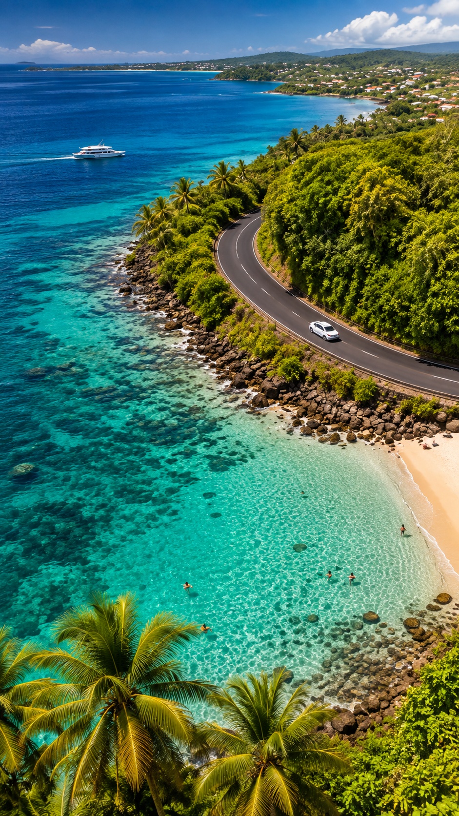 Paysage tropical de la Guadeloupe
