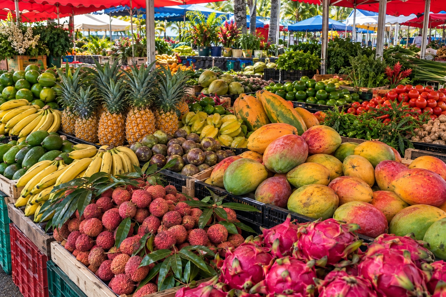 Marché de produits frais