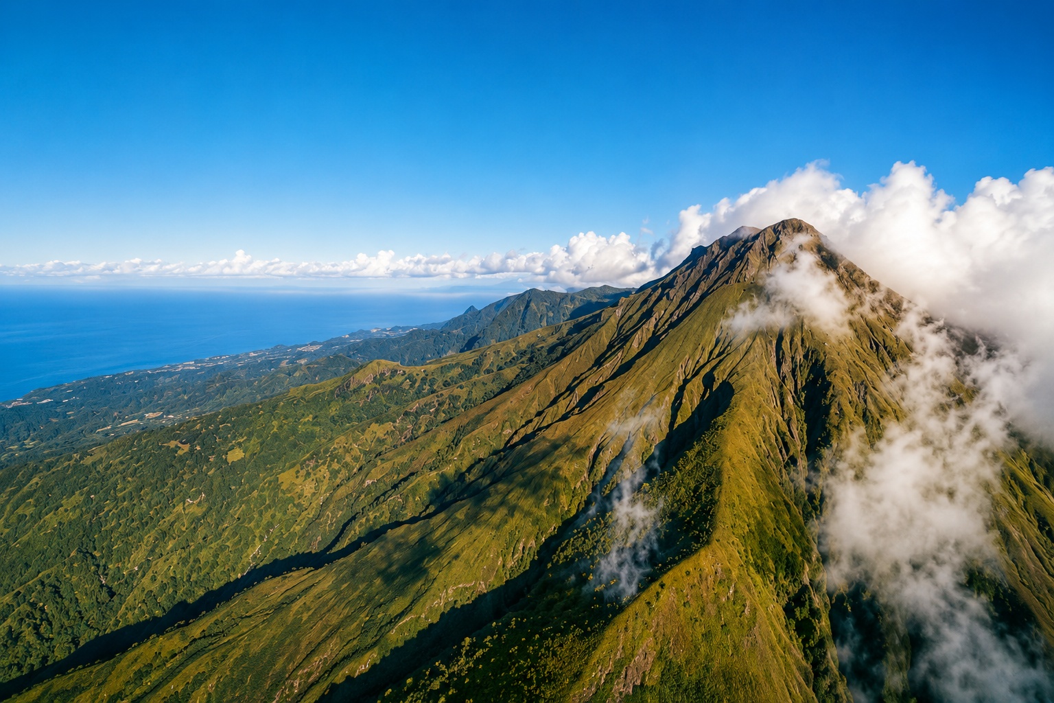 Paysage de la Montagne Pelée en Martinique