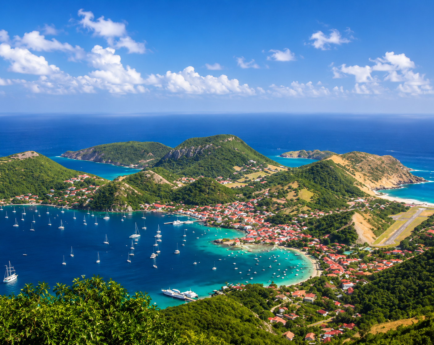 Paysage tropical des Saintes