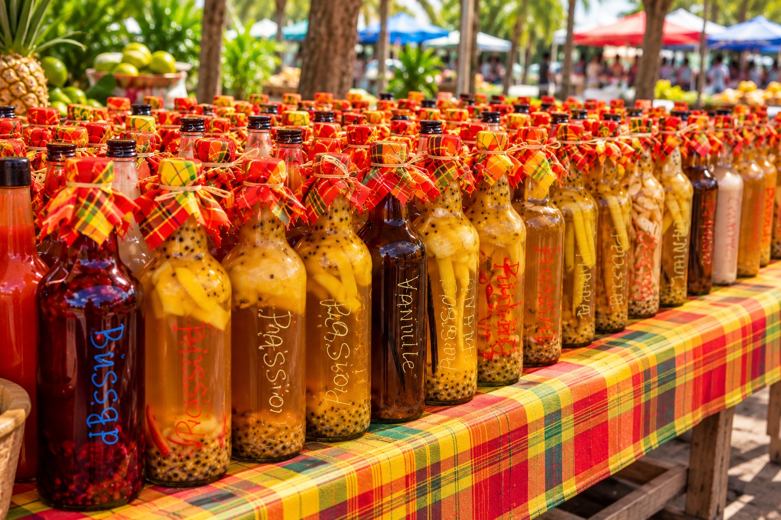 Marché créole en Guadeloupe