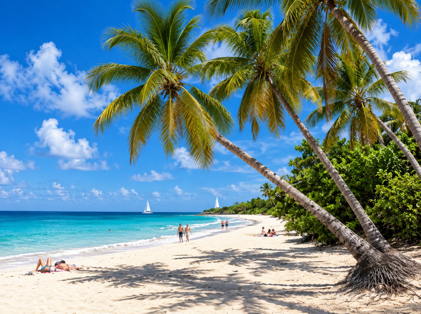 Plage et mer turquoise de Martinique