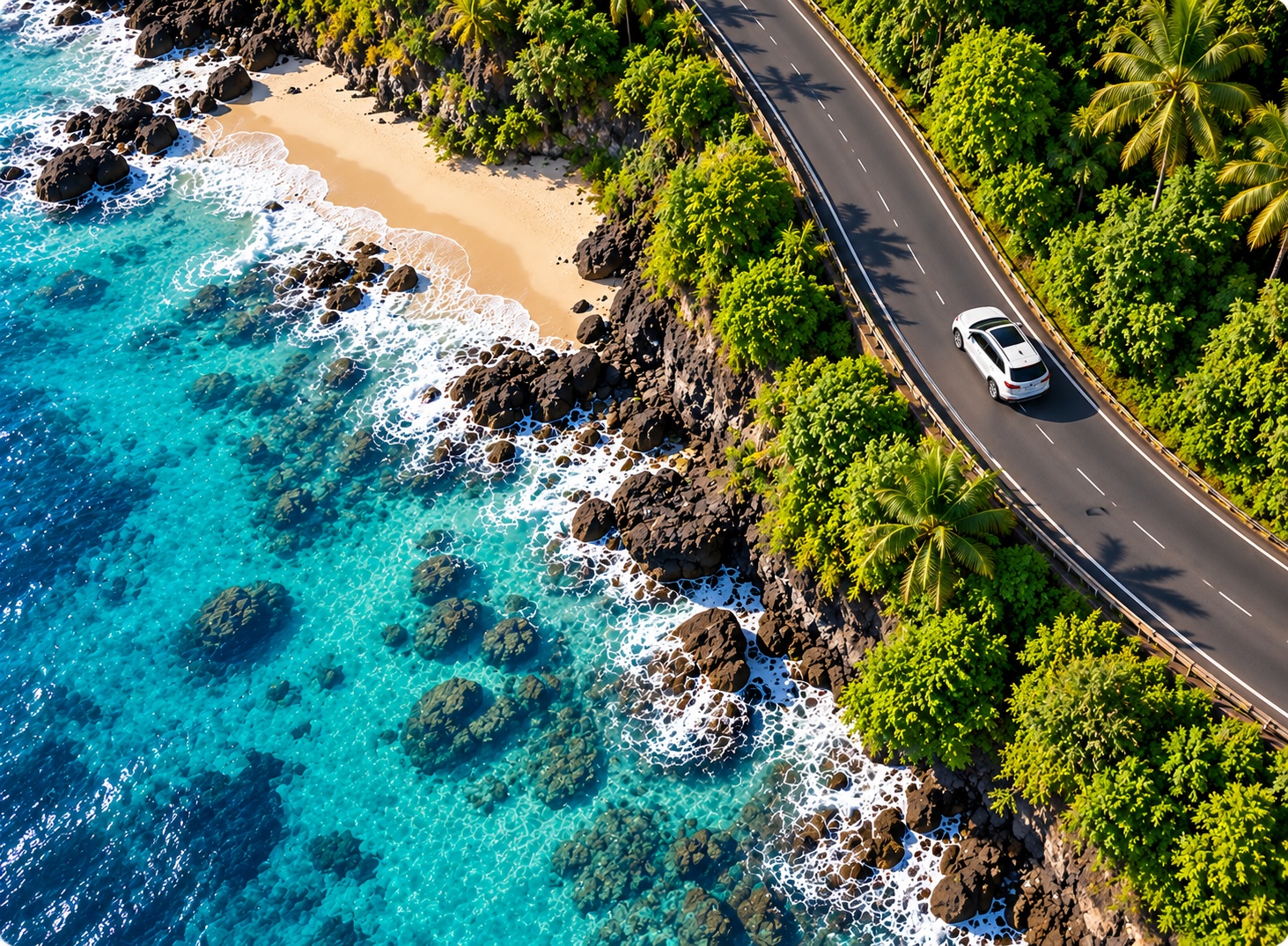 Paysage tropical de la Guadeloupe